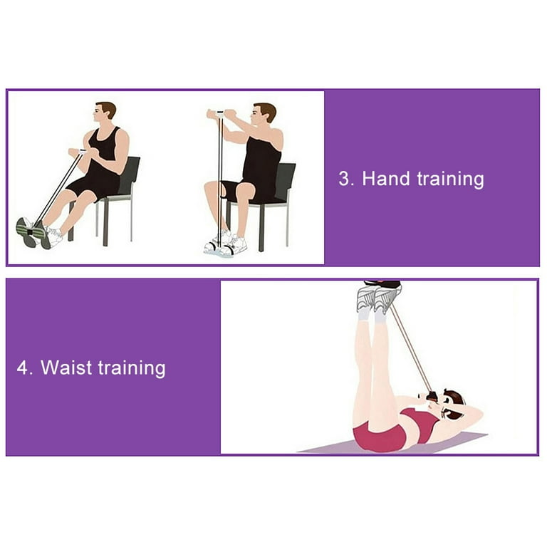 Rope Pedal Resistance Band Elastic Sit Up Exercise Pull Band with Handle