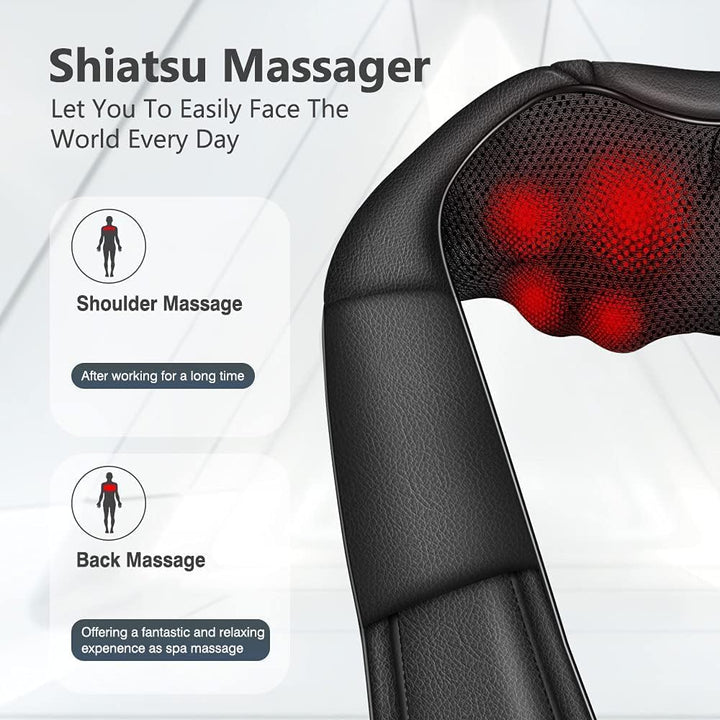 Neck & Body Massage Device – 8-Node Shiatsu-Style Massager