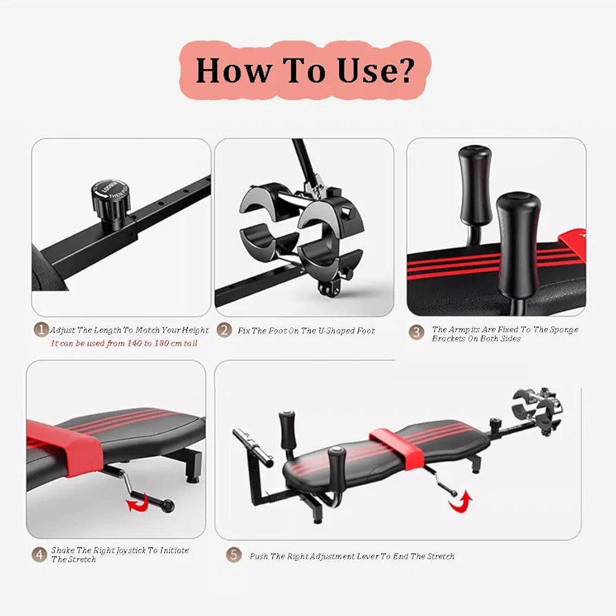 Back Stretch Bench with Cervical Traction