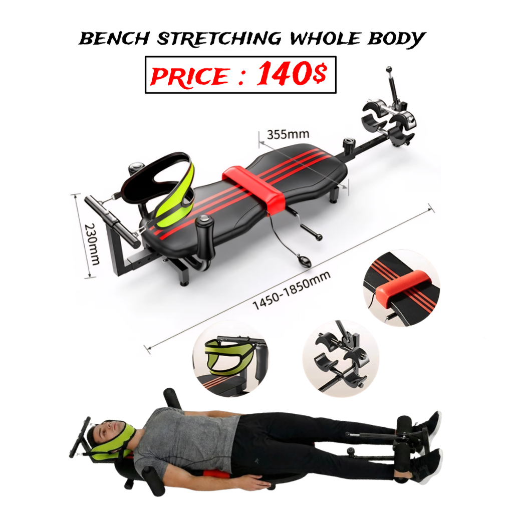 Back Stretch Bench with Cervical Traction
