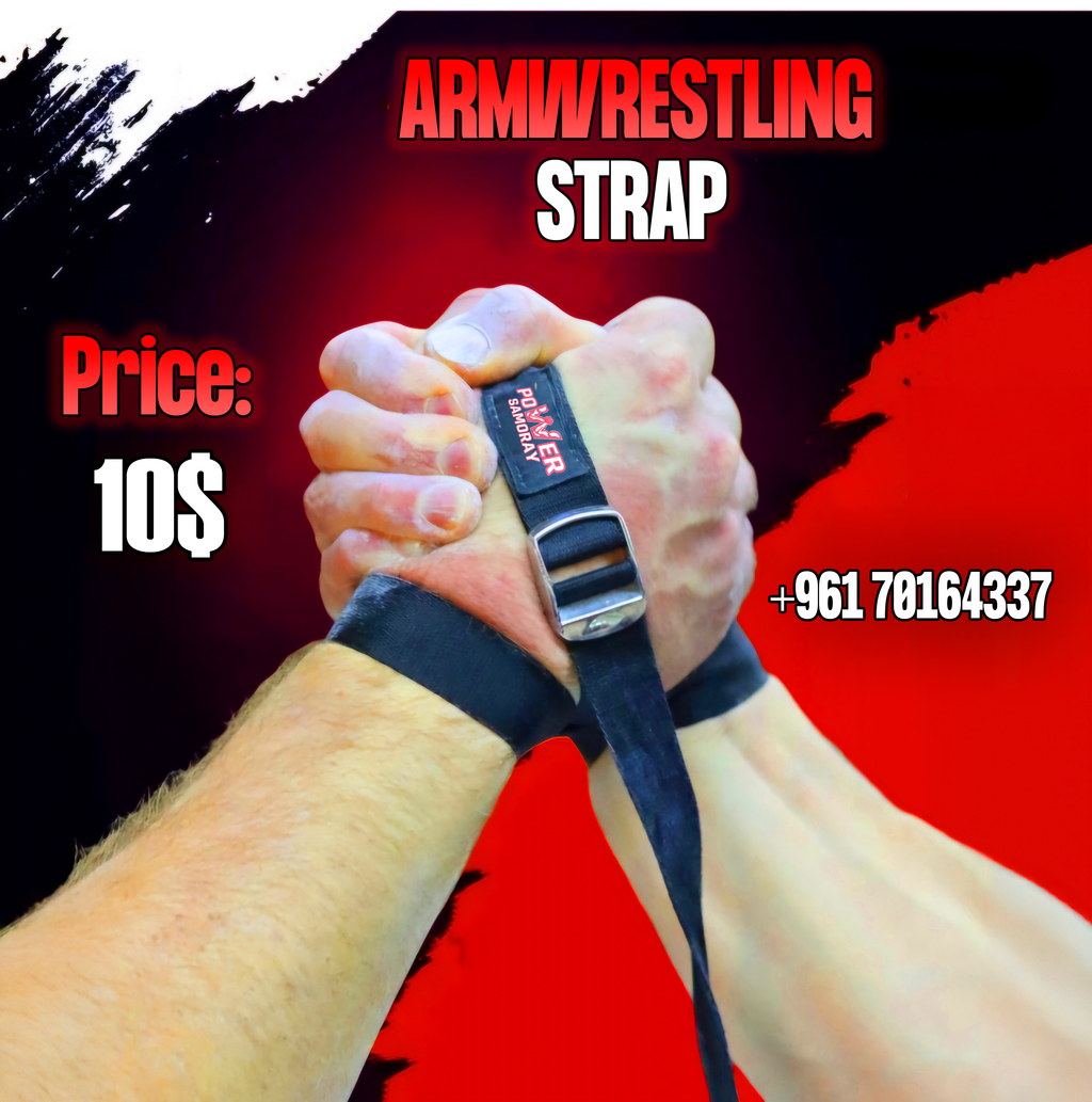 Arm wrestling cable training strap detail