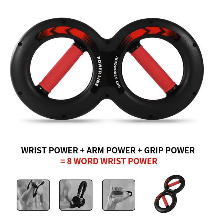 Hand & Forearm Trainer Gripper Exerciser 135° Degree Rotating Grips Spinning