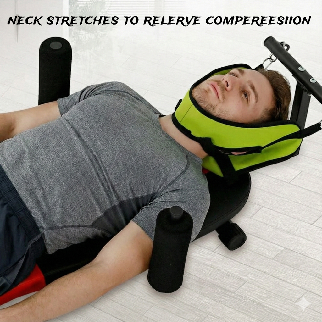 Back Stretch Bench with Cervical Traction