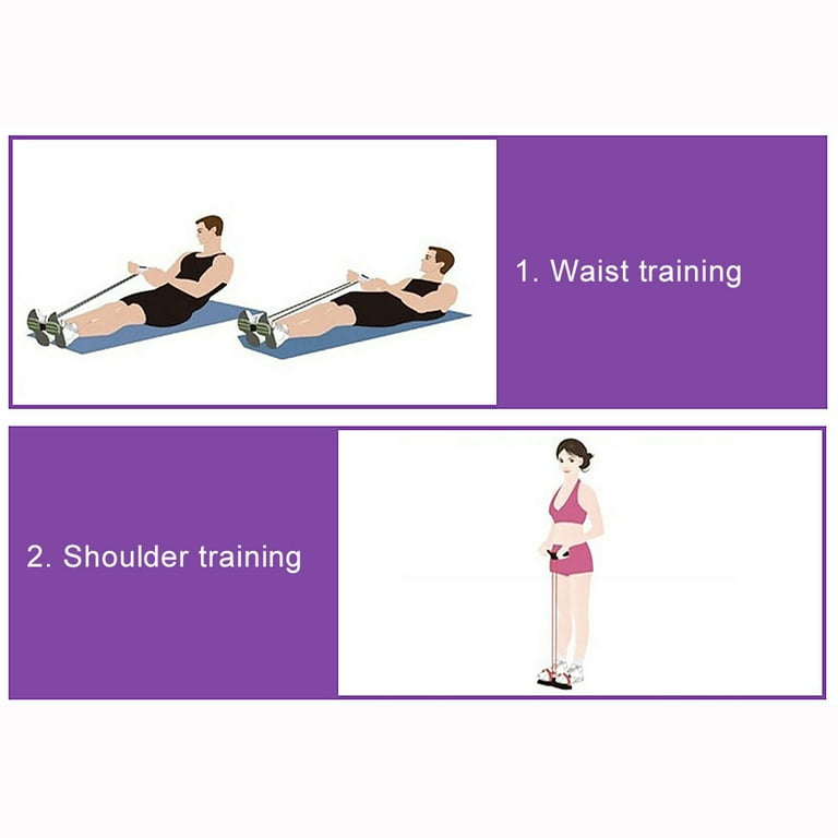 Rope Pedal Resistance Band Elastic Sit Up Exercise Pull Band with Handle