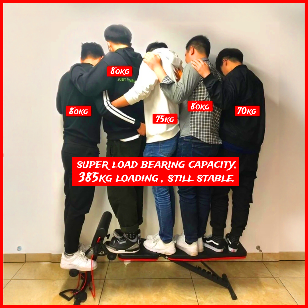 Folding dumbbell bench press adjustable