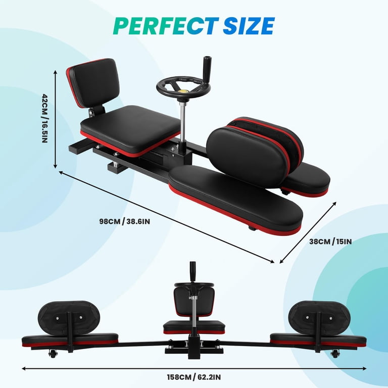 Heavy-duty leg stretching machine full view