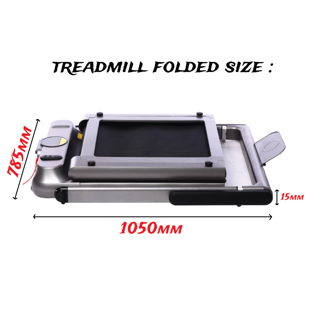 Flat Foldable Walking Treadmill for Home Office Gym Fitness