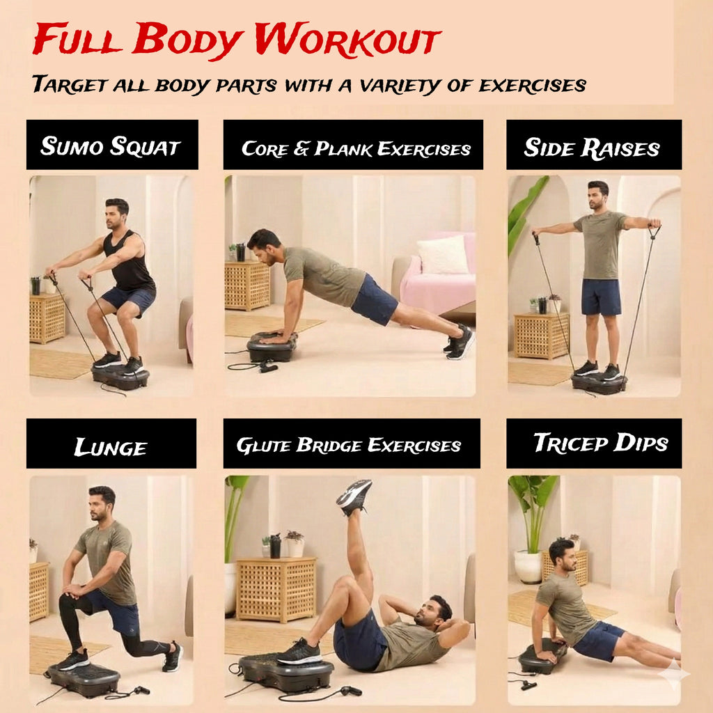 Vibration Plate Exercise Machine – Whole Body Fitness 150kg