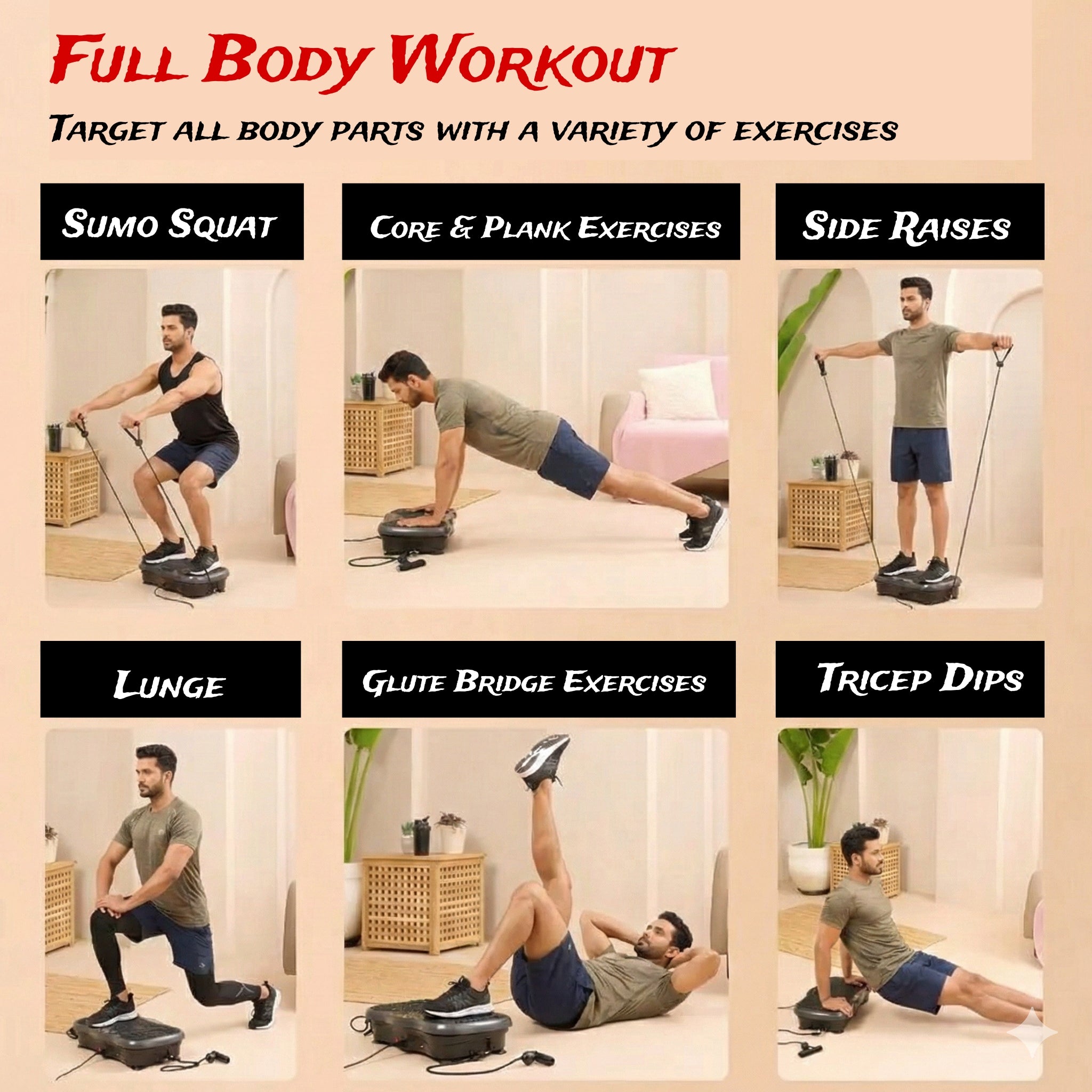 Vibration Plate Exercise Machine – Whole Body Fitness 150kg