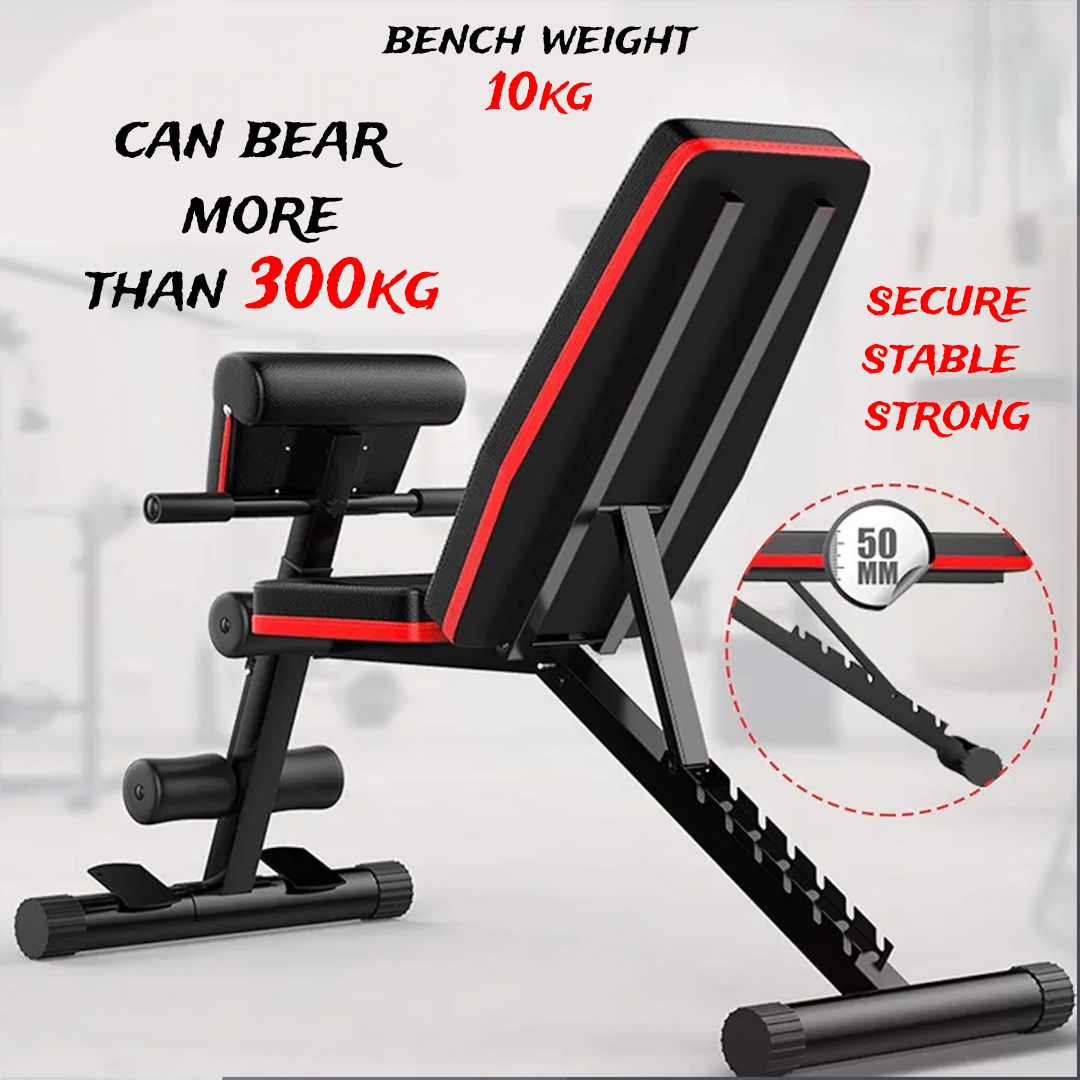 Folding dumbbell bench press adjustable
