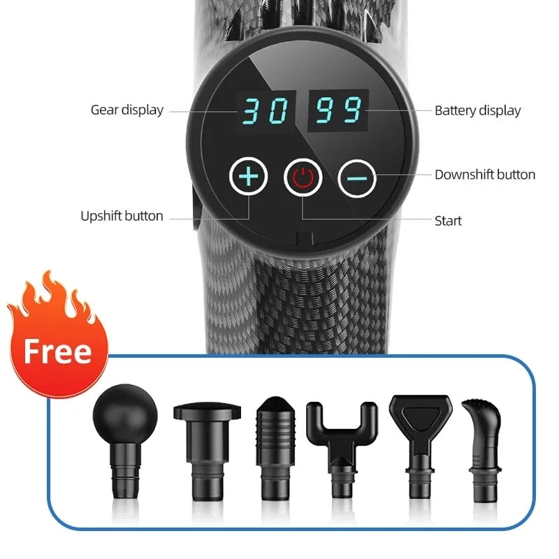 30 Gears LCD Touch Screen High Frequency Massage Gun
