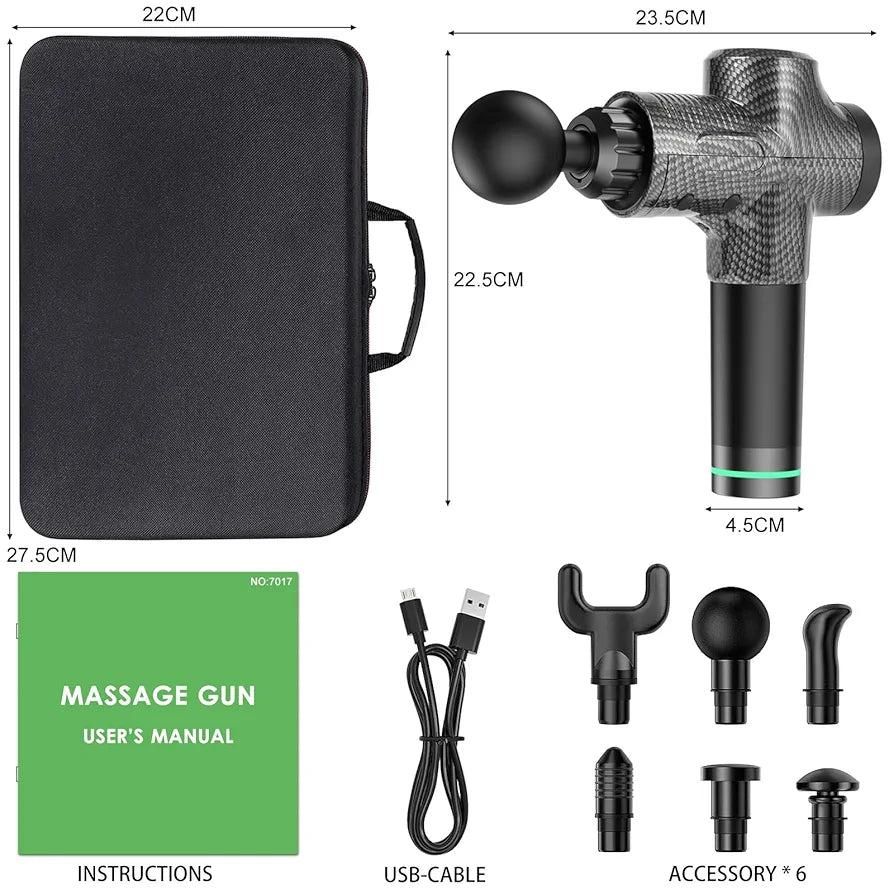 30 Gears LCD Touch Screen High Frequency Massage Gun