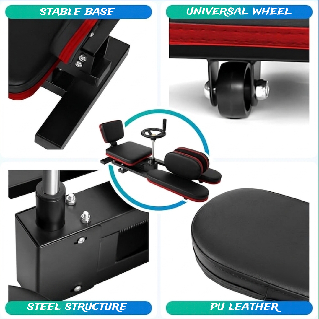 150kg capacity leg stretcher setup