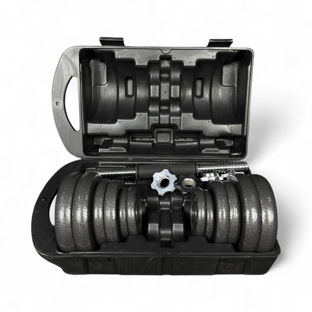 20kg adjustable cast iron dumbbell set detail
