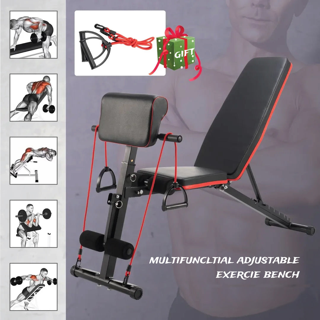 Folding dumbbell bench press adjustable