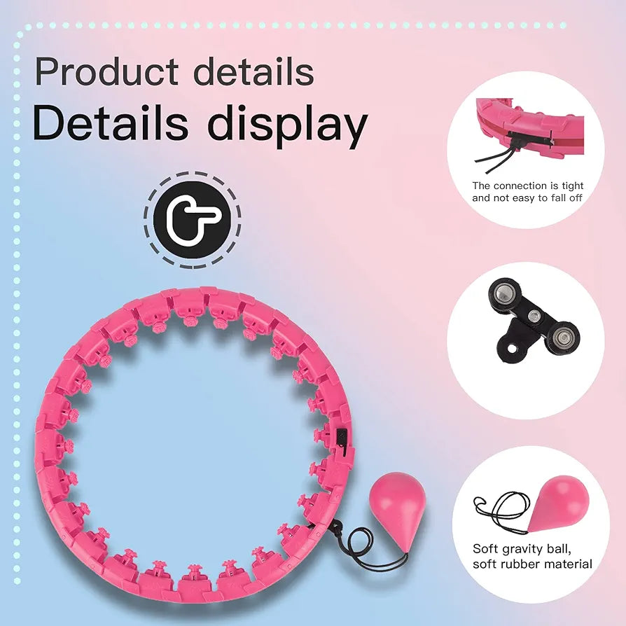 Weighted Smart Hula Hoop for Adults and Kids Exercise,21 Knots