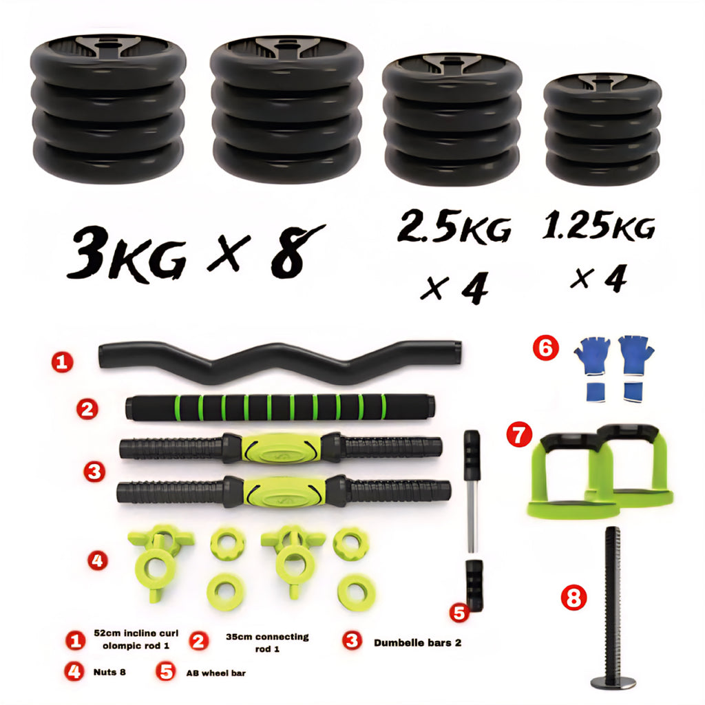6 in 1 Adjustable dumbbell 40kg