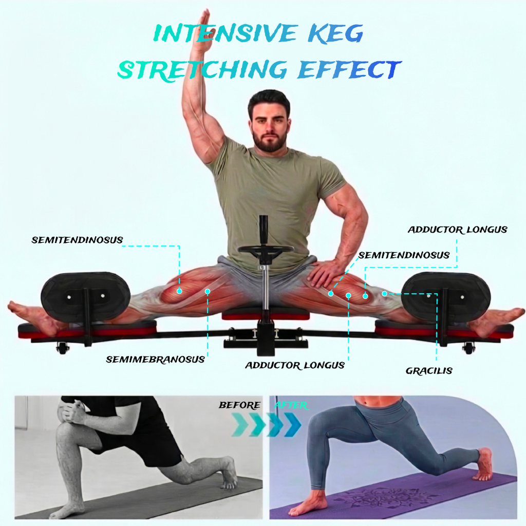 Leg stretching machine adjustment detail