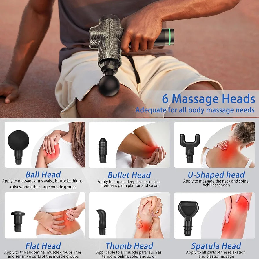 30 Gears LCD Touch Screen High Frequency Massage Gun
