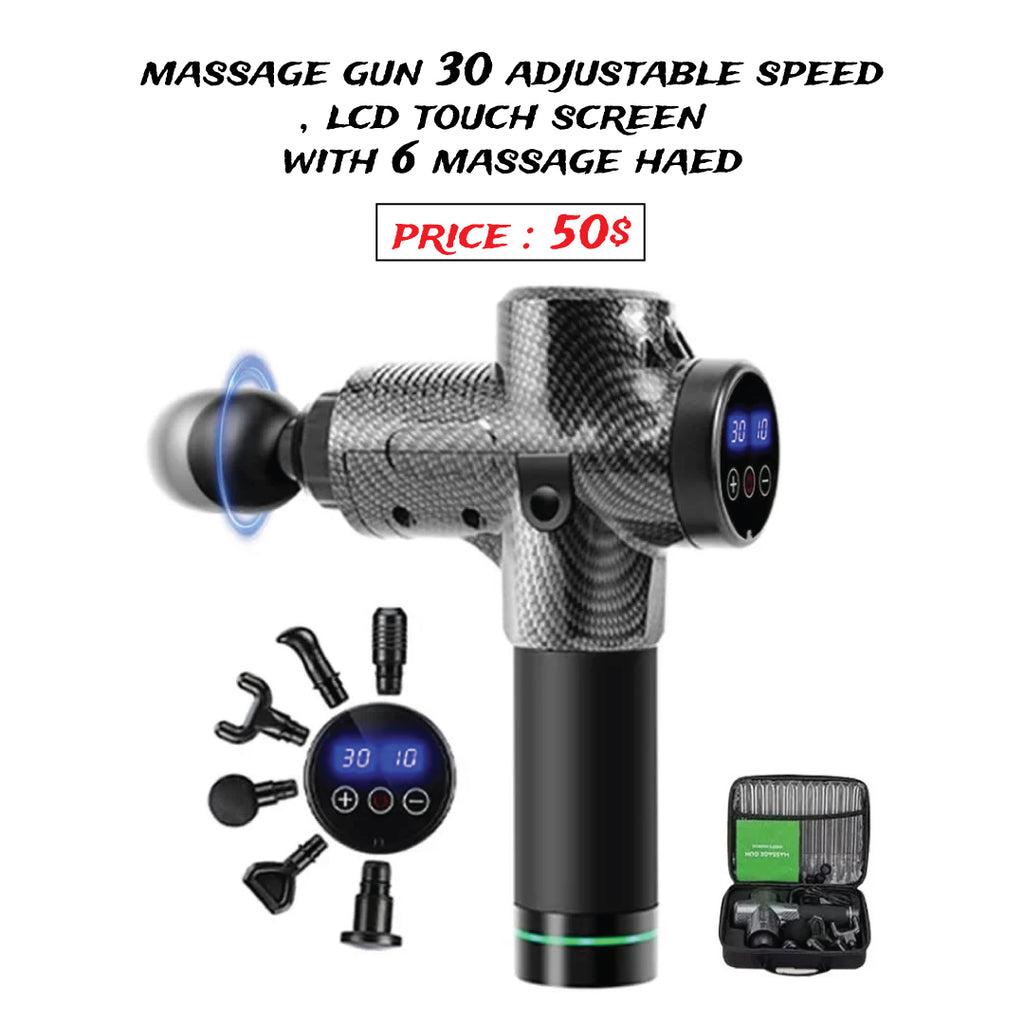 30 Gears LCD Touch Screen High Frequency Massage Gun