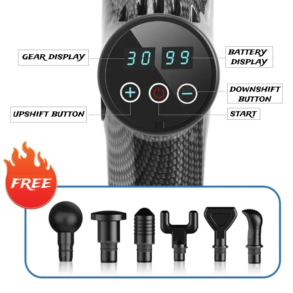 30 Gears LCD Touch Screen High Frequency Massage Gun