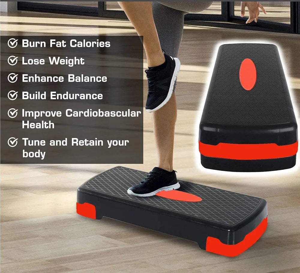 Heavy Duty Fitness Aerobic Step Adjustable with 2 Levels