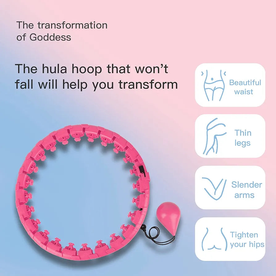 Weighted Smart Hula Hoop for Adults and Kids Exercise,21 Knots